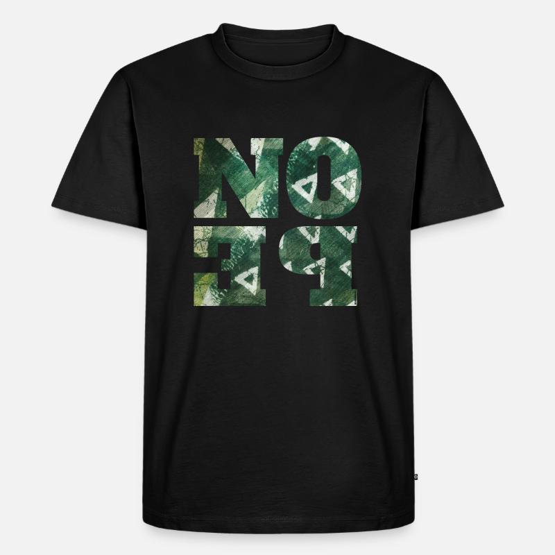 NOPE - sei kein ja-Sager! - Männer Premium Bio T-Shirt - Schwarz