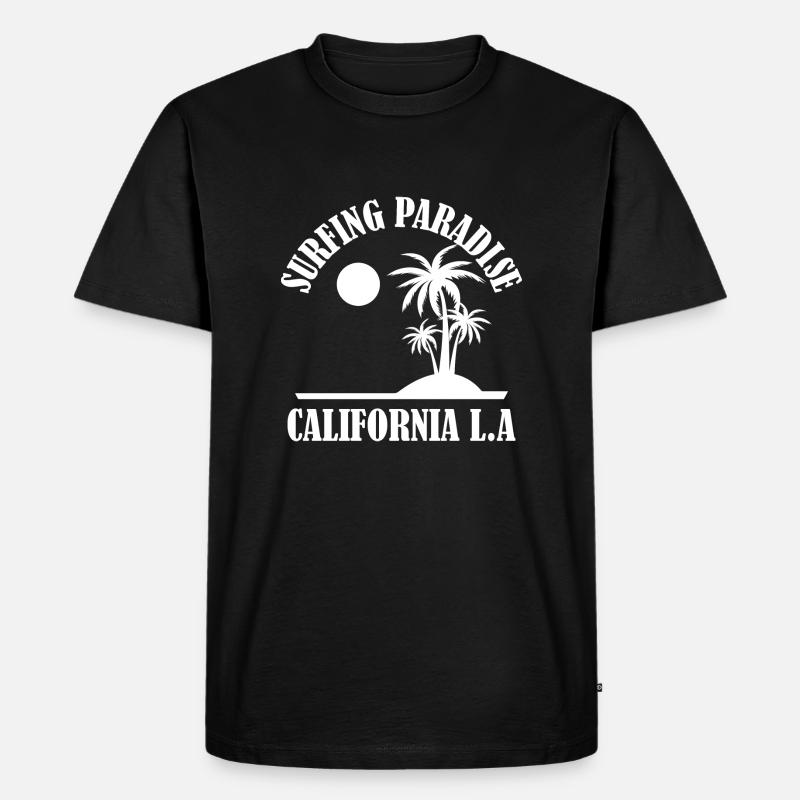 Surfing Surfboard Surfer Geschenkidee - Männer Premium Bio T-Shirt - Schwarz