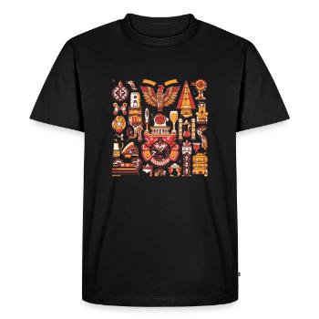 Motif traditionnel Allemand 7 - T-shirt Premium bio Homme - noir - Devant - Nico (187cm)