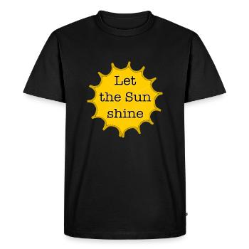 Laissez briller le soleil - T-shirt Premium bio Homme - noir - Devant - Nico (187cm)