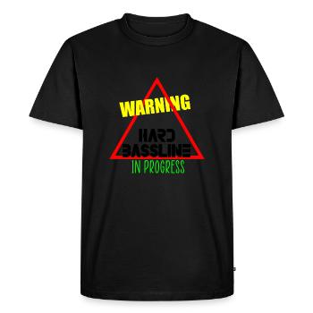 Hard bassline quote - Men's Premium Organic T-Shirt - black - Front - Nico (187cm)