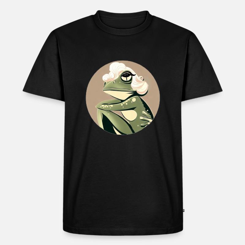 Monroe der Frosch - Männer Premium Bio T-Shirt - Schwarz