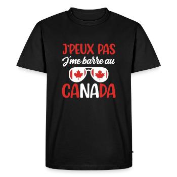 Je peux pas cadeau voyage au canada homme femme - T-shirt Premium bio Homme - noir - Devant - Nico (187cm)