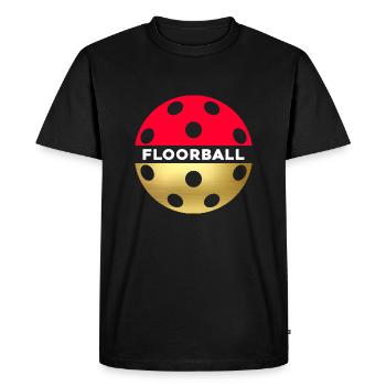 Floorball floorball ball Floorball player - Men's Premium Organic T-Shirt - black - Front - Nico (187cm)