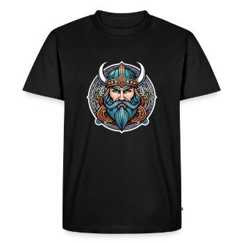 Viking Odin Thor Valhalla - Men's Premium Organic T-Shirt - black - Front - Nico (187cm)