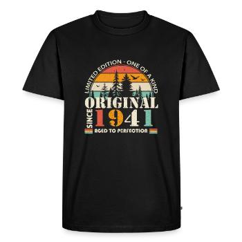 1941 : Légende vintage pour le 83e anniversaire - T-shirt Premium bio Homme - noir - Devant - Nico (187cm)