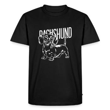Dachshund Dachshund dog dog - Men's Premium Organic T-Shirt - black - Front - Nico (187cm)