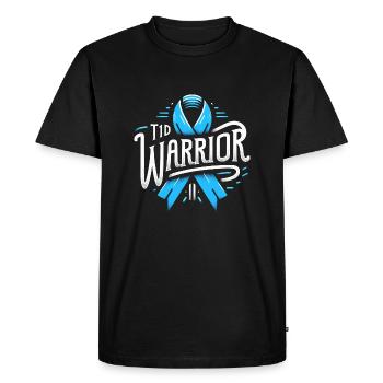 Guerrier T1D - Plaisir combatif pour diabétique de type 1 - T-shirt Premium bio Homme - noir - Devant - Nico (187cm)