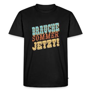 Need Summer Now - Men's Premium Organic T-Shirt - black - Front - Nico (187cm)