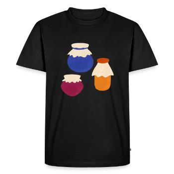 marmelade - Männer Premium Bio T-Shirt - Schwarz - Vorne - Nico (187cm)