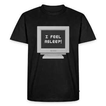 CRT Design - I feel asleep! - T-shirt Premium bio Homme - noir - Devant - Nico (187cm)