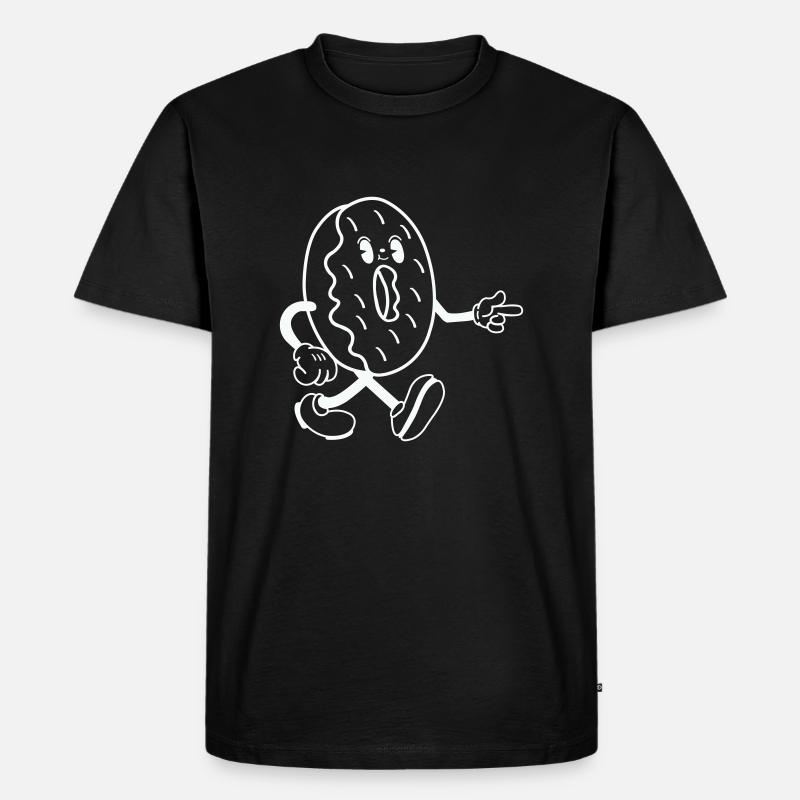 Donut Comic - Männer Premium Bio T-Shirt - Schwarz