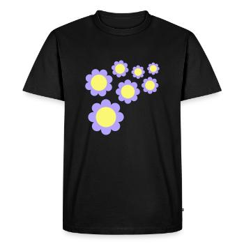 Beaucoup de fleurs colorées belle conception de motif décoratif - T-shirt Premium bio Homme - noir - Devant - Nico (187cm)
