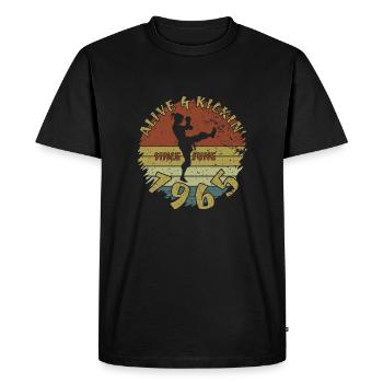 60. Geburtstag Vivant depuis 06/1965 - T-shirt Premium bio Homme - noir - Devant - Nico (187cm)