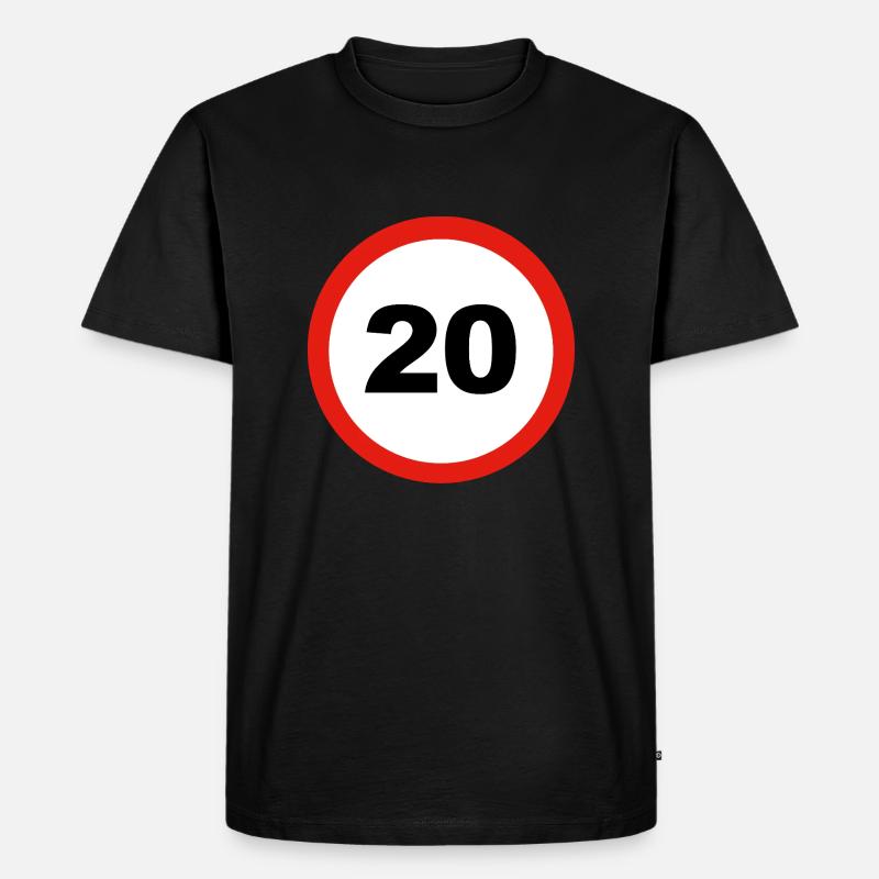20 - Männer Premium Bio T-Shirt - Schwarz