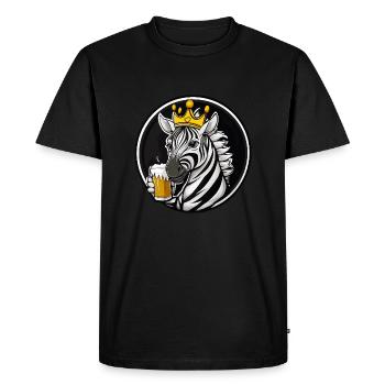 Bière Zebra - T-shirt Premium bio Homme - noir - Devant - Nico (187cm)
