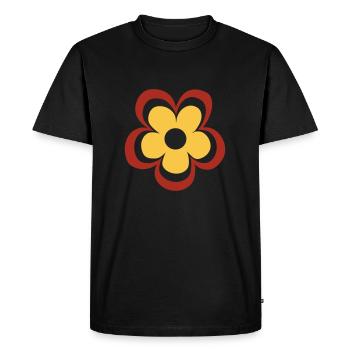 Flower - T-shirt Premium bio Homme - noir - Devant - Nico (187cm)