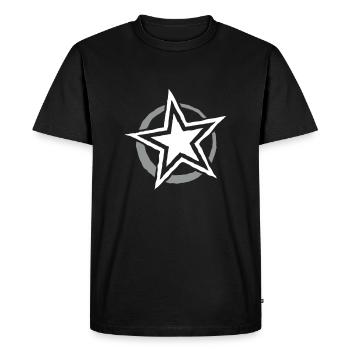 étoiles et cercle - T-shirt Premium bio Homme - noir - Devant - Nico (187cm)