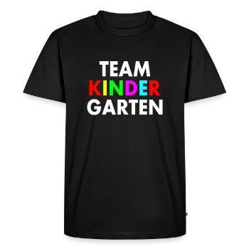 Jardin d’enfants en équipe - T-shirt Premium bio Homme - noir - Devant - Nico (187cm)