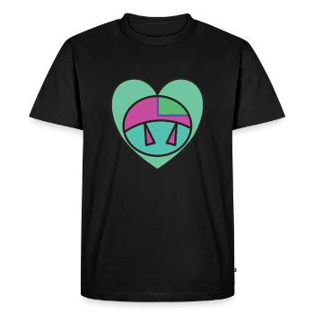 Herz Graphic art - Männer Premium Bio T-Shirt - Schwarz - Vorne - Nico (187cm)
