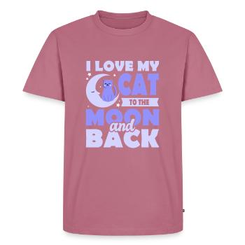 Cats love - Men's Premium Organic T-Shirt - mauve - Front - Nico (187cm)