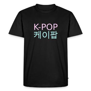 K-Pop Musique Pop Coréenne - T-shirt Premium bio Homme - noir - Devant - Nico (187cm)