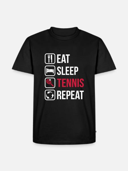 Eat Sleep Tennis Repeat - Men's Premium Organic T-Shirt - black