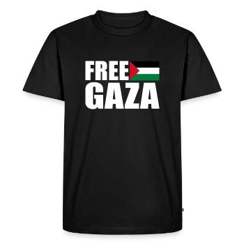 Free gaza - Men's Premium Organic T-Shirt - black - Front - Nico (187cm)