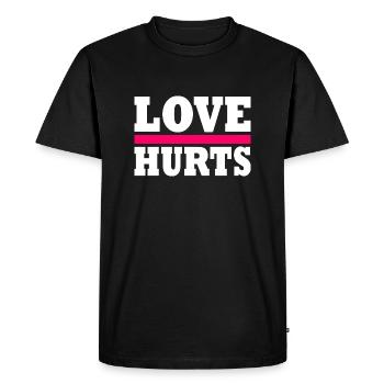 Love hurts - T-shirt Premium bio Homme - noir - Devant - Nico (187cm)