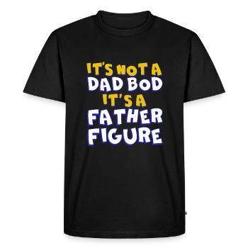 Ce n’est pas un père Bod C’est une figure paternelle - T-shirt Premium bio Homme - noir - Devant - Nico (187cm)
