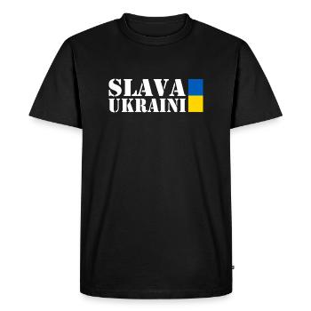 Slava ukraini - T-shirt Premium bio Homme - noir - Devant - Nico (187cm)