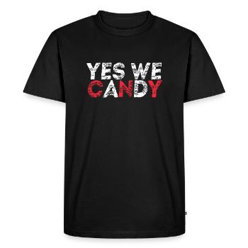 Yes We Candy Gift Idea Candy Funny - Men's Premium Organic T-Shirt - black - Front - Nico (187cm)