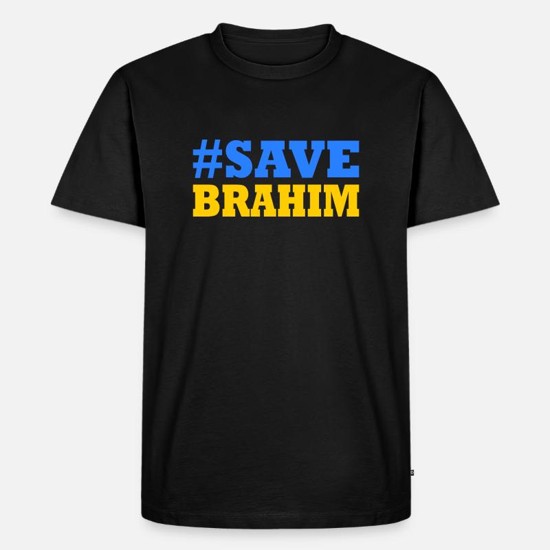 Save brahim - Männer Premium Bio T-Shirt - Schwarz