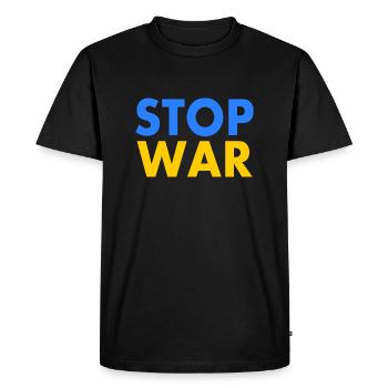 Stop war - T-shirt Premium bio Homme - noir - Devant - Nico (187cm)