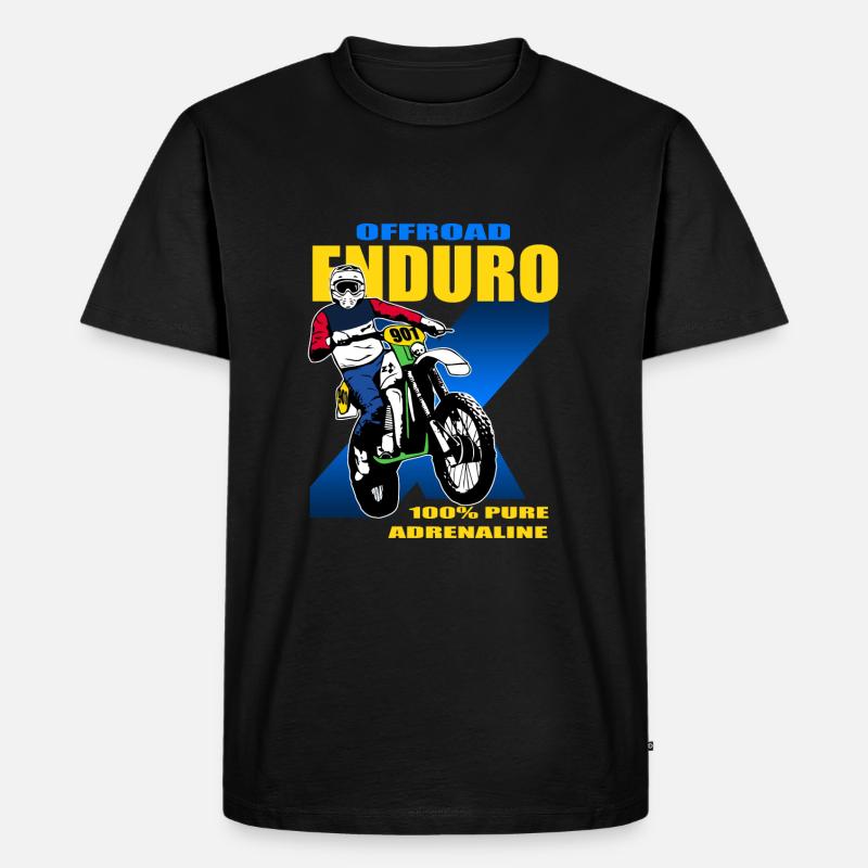 Enduro Offroad - Männer Premium Bio T-Shirt - Schwarz