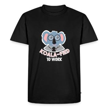 Koalafied to work Australia Koala's Marsupial Fun - Men's Premium Organic T-Shirt - black - Front - Nico (187cm)