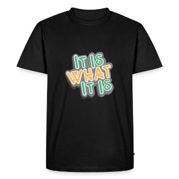 Énonciations drôles citation drôle citations inspirantes - T-shirt Premium bio Homme - noir - Devant - Nico (187cm)