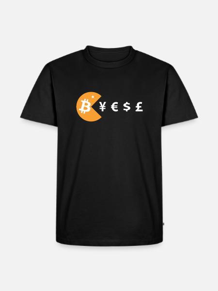 Bitcoin Eat Them All - Men's Premium Organic T-Shirt - black