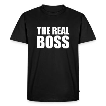 The real boss - T-shirt Premium bio Homme - noir - Devant - Nico (187cm)