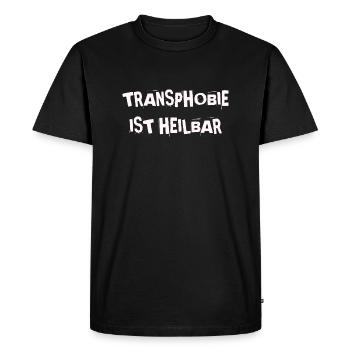 Transphobia is curable Gift idea queer LGBTQ+ - Men's Premium Organic T-Shirt - black - Front - Nico (187cm)