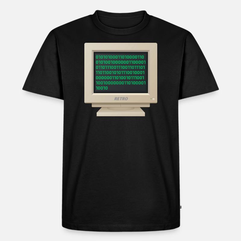 CRT - Binary Code - Men's Premium Organic T-Shirt - black