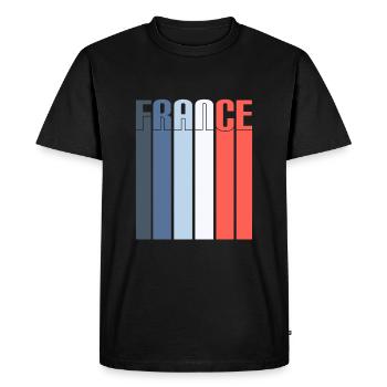 FRANCE - T-shirt Premium bio Homme - noir - Devant - Nico (187cm)