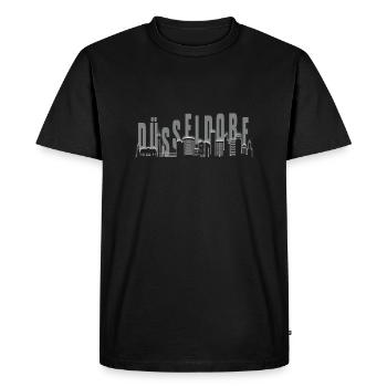 Dusseldorf Skyline - Men's Premium Organic T-Shirt - black - Front - Nico (187cm)