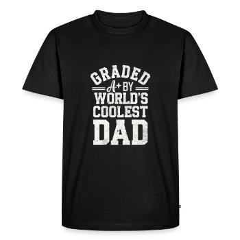 Le papa le plus cool pour les enseignants - T-shirt Premium bio Homme - noir - Devant - Nico (187cm)