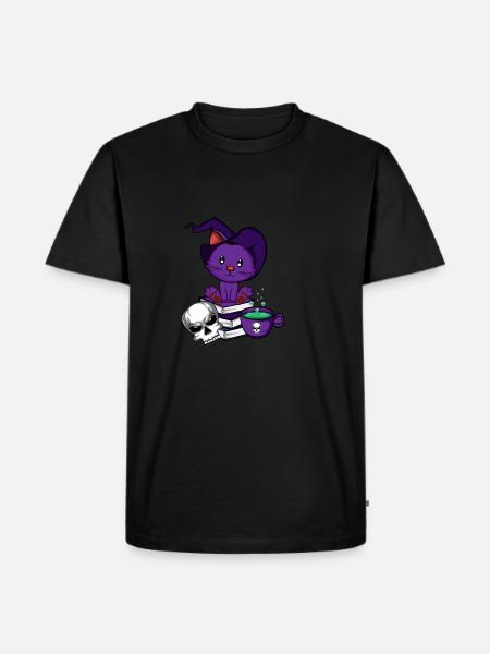 Witch Cat. Pet lovers poison - Men's Premium Organic T-Shirt - black