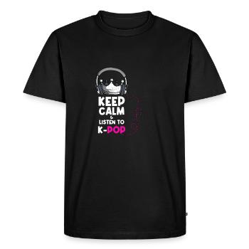 Écoutez les fans de K-Pop Kpop. Cadeau - T-shirt Premium bio Homme - noir - Devant - Nico (187cm)