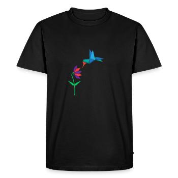 Origami Bird Orendamist Poison - Men's Premium Organic T-Shirt - black - Front - Nico (187cm)