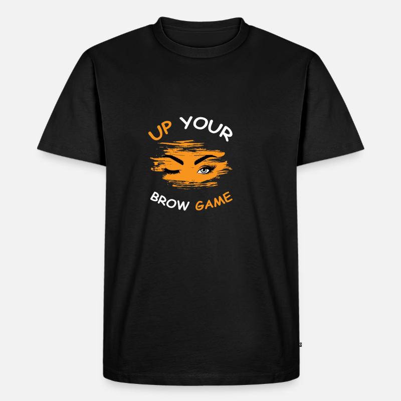 Brauenspiel Microblading-Techniker. Geschenk - Männer Premium Bio T-Shirt - Schwarz