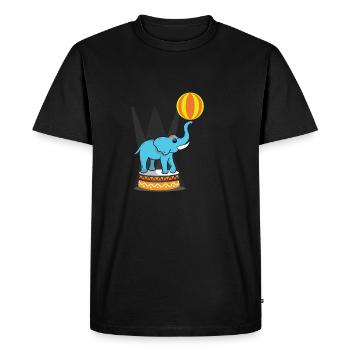 Elephant how. Animal Trainer Gift - Men's Premium Organic T-Shirt - black - Front - Nico (187cm)