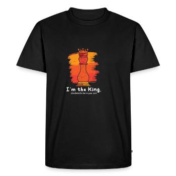 I am the King Chess Master Gift - Men's Premium Organic T-Shirt - black - Front - Nico (187cm)
